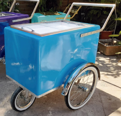 Carrito de paletas con luces leds en fibra de vidrio somos fabricantes, compra venta